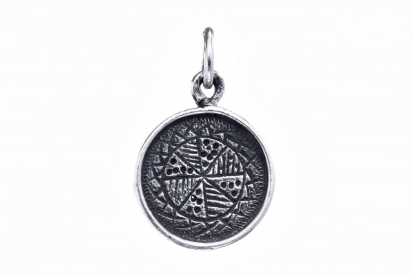 Wikinger Schmuck Anhänger SKARU 2.1 cm - Asatru Schutz-Amulett Silber 925 - Mittelalter, Larp, Fanta