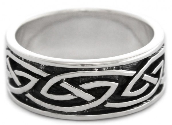Keltoi Silber 925 Ring im keltischen Stil - Schmuck Accessoire für Historische Gewandungen, Reenactm