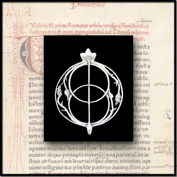 Brosche Chalice Wells, silber - Accessoire für Mittelalter, Larp, Reenactment und Fantasy Schmuck