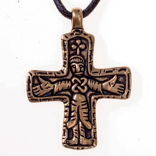 Kreuz Gotland Amulett Bronze - Replik Nachbildung nach Originalfund