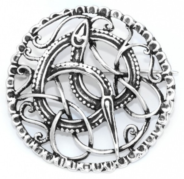 Pitney Fibel Silber - Accessoire für Mittelalter Gewandung, Historisches Reenactment und Fantasy Lar