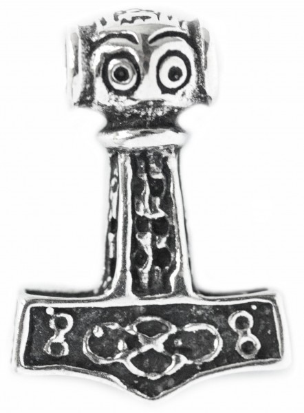 Thorshammer Mjölnir Anhänger 'Thoran' aus Silber 925 - Mittelalter, Larp, Reenactment Schmuck