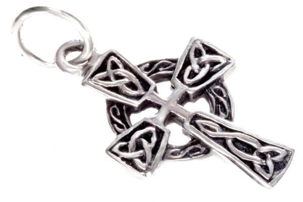 Keltisches Amulett, Anhänger 'Adair - Kleines Keltenkreuz' aus Silber 925- Mittelalter, Larp, Reenac
