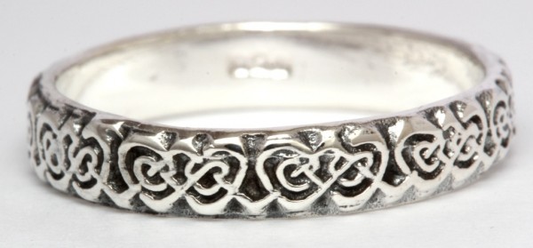 Aileen Silber 925 Ring im keltischen Stil - Schmuck Accessoire für Historische Gewandungen, Reenactm