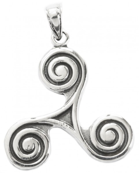 Keltisches Amulett, Anhänger 'Davina - Keltische Triskel' aus Silber 925- Mittelalter, Larp, Reenact