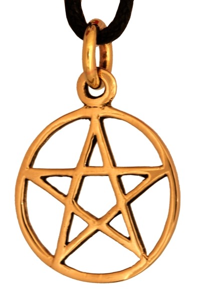 Amulett, Anhänger 'Pentagramm Penarddun' aus Bronze - Mittelalter, Larp, Fantasy Schmuck