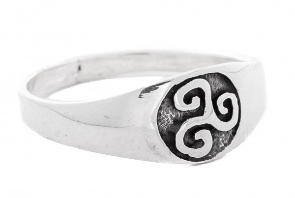 Triskel Silber 925 Ring im keltischen Stil - Schmuck Accessoire für Historische Gewandungen, Reenact