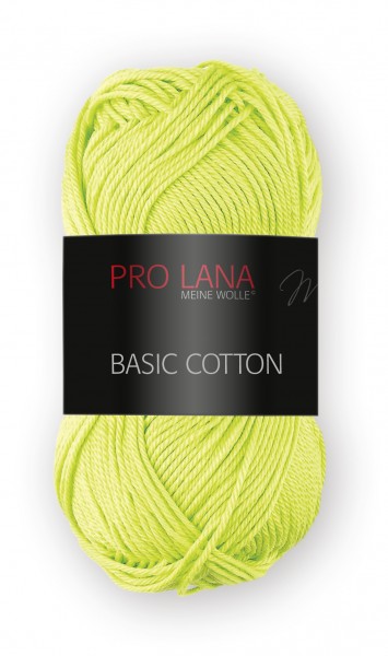 Basic Cotton Farbe: 74 lindgrün von Pro Lana 100 % Baumwolle