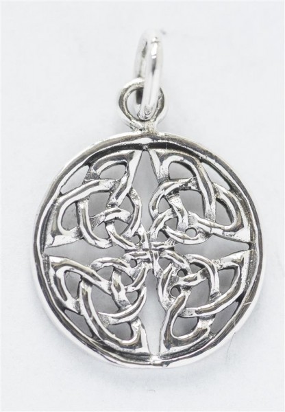 Keltisches Amulett, Anhänger 'Vier Elemente' aus Silber 925- Mittelalter, Larp, Reenactment Schmuck