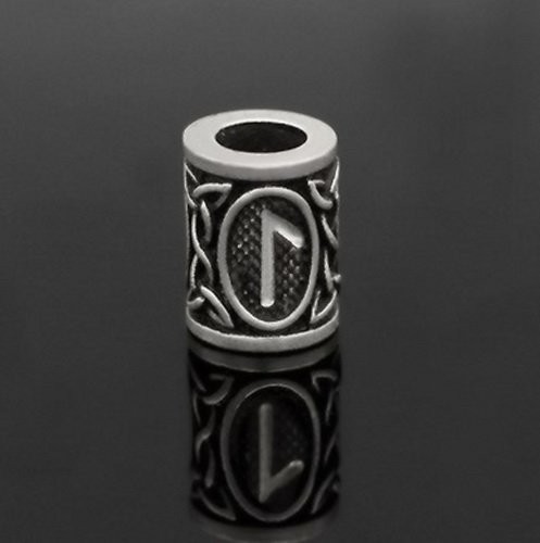 Runen-Perle "Laguz" - 6 mm Loch - Bartschmuck