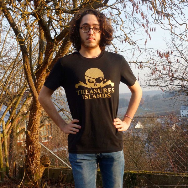 Treasures and Islands T-Shirt schwarz mit Goldenem Aufdruck - Fanware