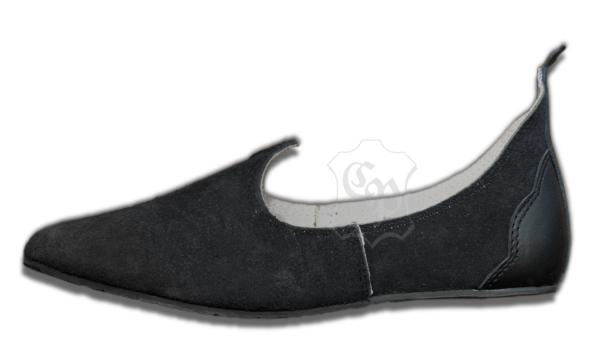 Mittelalterschuhe Echt-Leder schwarz - Mittelalterliches Schuhwerk für Larp & Reenactment