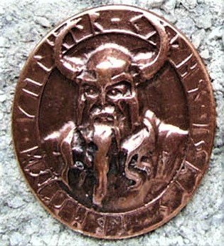 Odin Amulett, kupferfarbener Beschlag