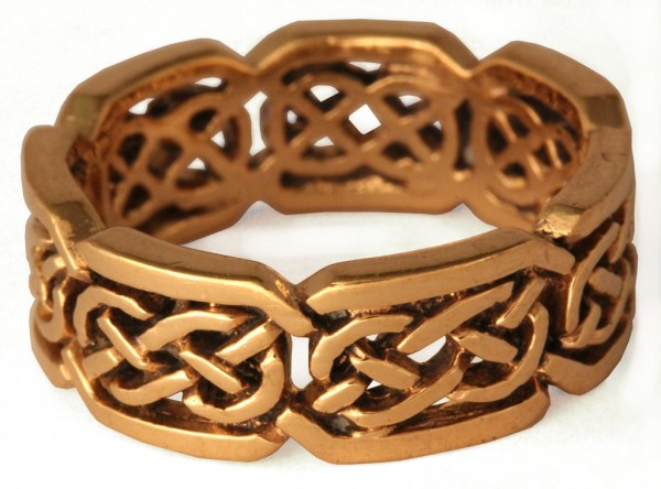Belenus Bronze Ring im keltischen Stil - Schmuck Accessoire für Historische Gewandungen, Reenactment