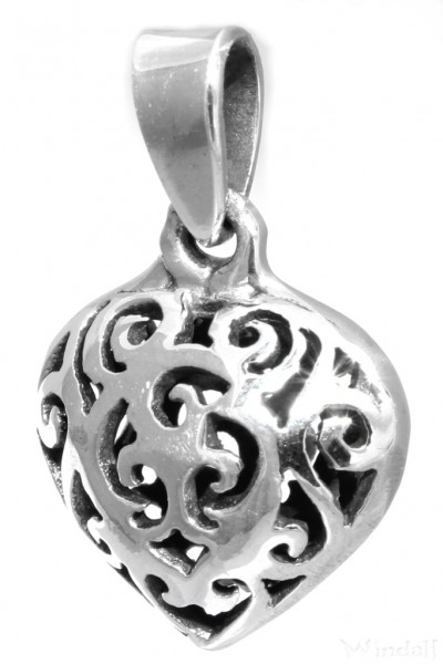 Amulett, Anhänger 'Herz Eliana' aus Silber 925 - Mittelalter, Larp, Fantasy Schmuck