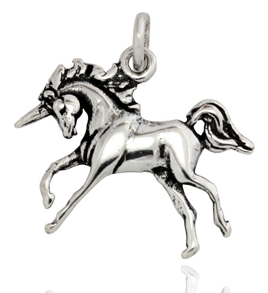 Amulett, Anhänger 'Das letzte Einhorn' aus Silber 925 - Mittelalter, Larp, Fantasy Schmuck