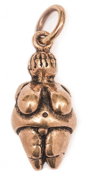 Amulett, Anhänger 'Venus von Willendorf' aus Bronze - Mittelalter, Larp, Fantasy Schmuck