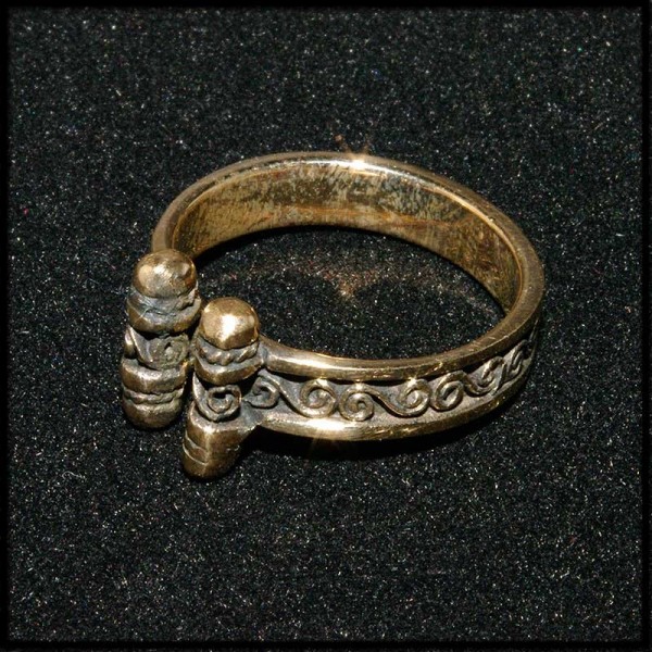 Ring Wikinger Spiralen in Bronze, Accessoire für Historische Gewandungen, Reenactment und Liverollen
