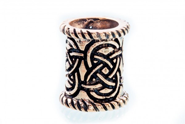 Wikinger Perle Celtic, Bronze Bartperle Lockenperle - Accessoire für Historische Gewandungen, Reenac