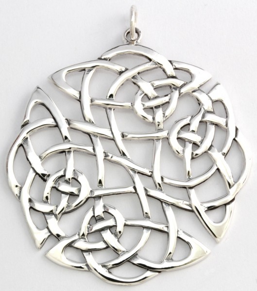 Keltisches Amulett, Anhänger 'Niala Keltischer Knoten groß' aus Silber 925- Mittelalter, Larp, Reena
