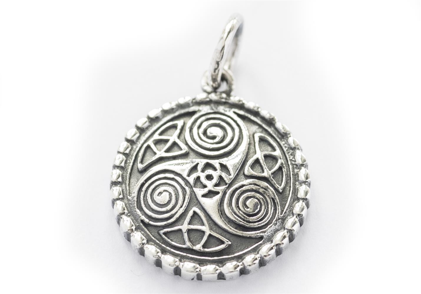 edel Triquetra 925Silbe Schmuckanhänger Celtic Triad Mittelalter Kelten Amulett 
