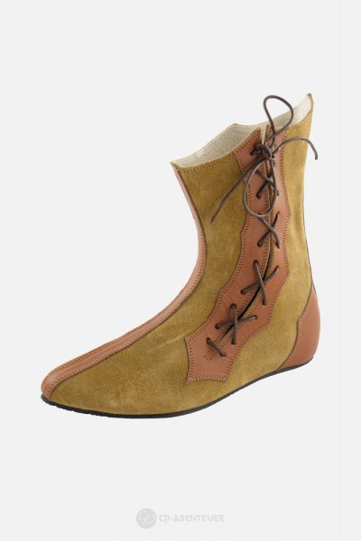 Mittelalter Halb-Stiefel Echt-Leder braun - Mittelalterliches Schuhwerk für Larp & Reenactment
