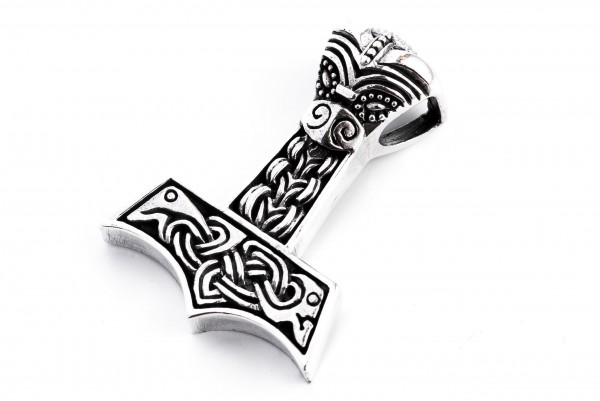 Thorshammer Mjölnir Anhänger 'Thoranir - Hammer des Thor' aus Silber 925 - Mittelalter, Larp, Reenac