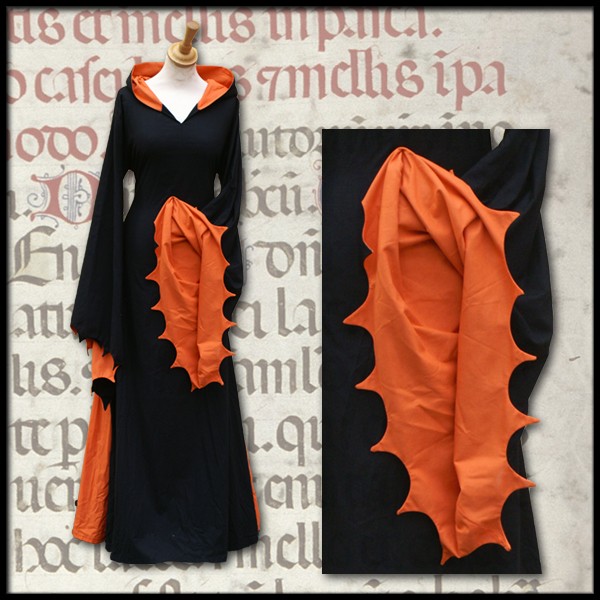 Halloween Kleid, Fledermauskleid 100 % Baumwolle Maßanfertigung