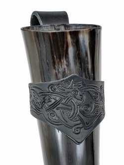 Horn mit geprägtem Halter "Wikinger" Bild 2