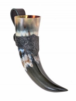 Horn mit geprägtem Halter "Wikinger" Bild 3
