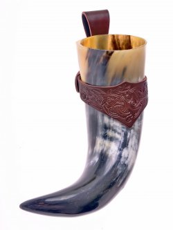 Horn mit geprägtem Halter "Wikinger" Bild 4
