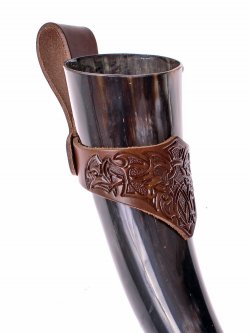 Horn mit geprägtem Halter "Tribal" Bild 4