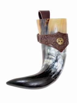 Horn mit Halter - Zierniete "Tribal" Bild 4