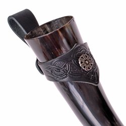 Horn mit Halter - Zierniete "keltisch" Bild 3