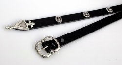 Mittelalter-Gürtel 2 cm / Ende + Nieten Bild 3