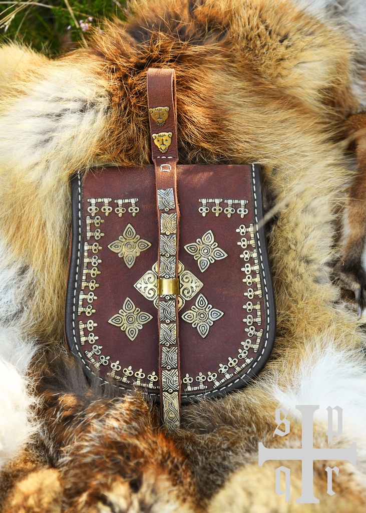 Birka Tasche, Wikinger-Gürteltasche aus Leder