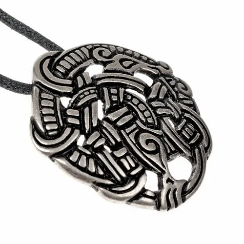 Wikinger Anhänger 'Midgardschlange Scheibe' - Accessoire, Schmuck für Mittelalter, LARP und Alltag