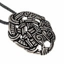 Wikinger Anhänger 'Midgardschlange Scheibe' - Accessoire, Schmuck für Mittelalter, LARP und Alltag