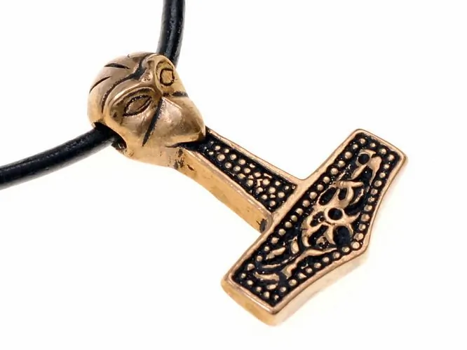 Bronze Anhänger 'Thorshammer von Mandermark' - Accessoire, Schmuck für Mittelalter, LARP und Alltag