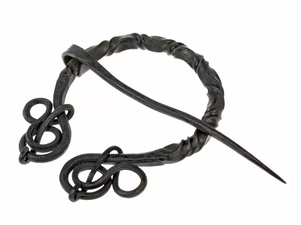 Hufeisenfibel verknotete Enden - 6,5 cm