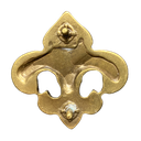 fleur de lys, altmessingfarbener Beschlag, groß