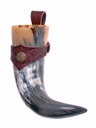 Horn mit Halter - Zierniete 'Wikinger' 2