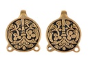 Wadenwickel-Haken mit Floralmotiv - Paar 1
