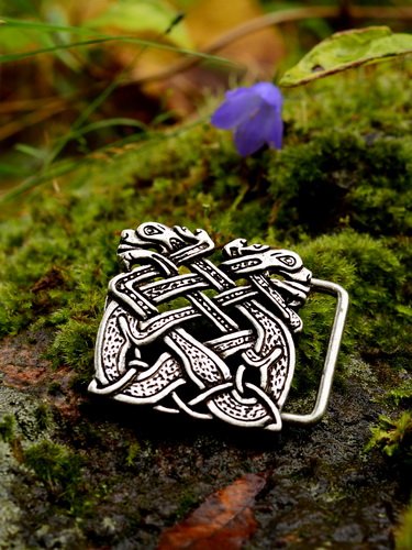 Buckle 'Celtic Dogs' - für 4 cm 3