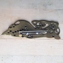 Wikinger Brosche  "keltischer Hund" , Fb:messing, Schmuck, Mitte