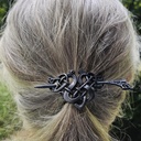CELTIC TRIANGLE,Keltische Haarspange,Fb:schwarzeisen,Mittelalter