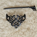 CELTIC TRIANGLE,Keltische Haarspange,Fb:schwarzeisen,Mittelalter
