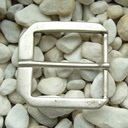Ras, 4cm, silberne schlichte Dornschließe, Schnalle