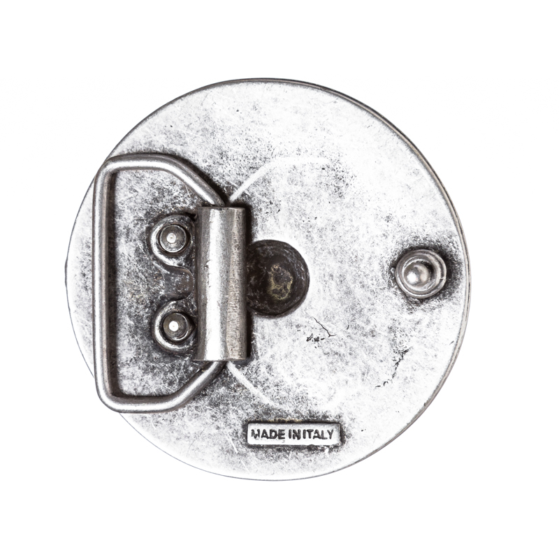 BUCKEL-Schild, 4cm, silberfarbene keltische Zierschließe, Schnal