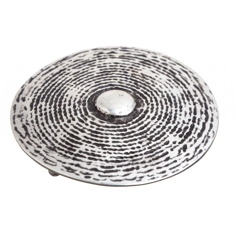 BRUST-Schild, 4cm, silberfarbene, keltische Zierschließe, Schnal